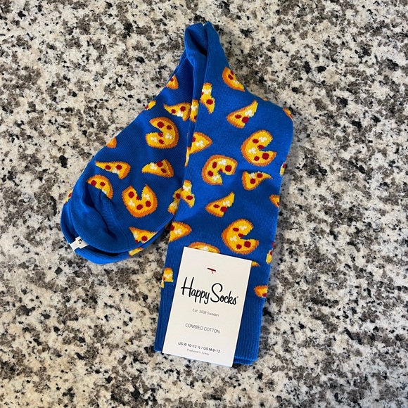 Happy Feet Pizza Socks - Brand New - Picture 1 of 5